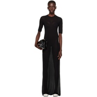 AMI Paris Black Slit Maxi Dress 241482F055006