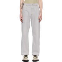 AMI Paris Gray Loose-Fit Jeans 241482M186000