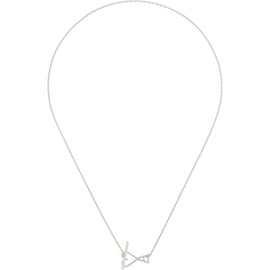 Ami Paris Silver Ami De Coeur 2 In 1 Chain Necklace 241482F023001