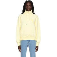 Ami Paris Yellow Ami de Coeur Half-Zip Sweatshirt 222482F097053