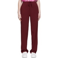 AMI Paris Red Palazzo Trousers 222482F087001