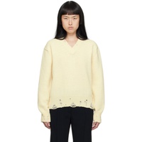 AMI Paris 오프화이트 Off-White Cutout Sweater 232482F100001