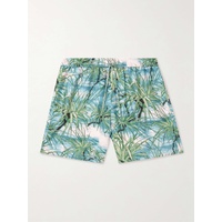 아미리 AMIRI Straight-Leg Floral-Print Silk-Twill Drawstring Shorts 30629810020318060