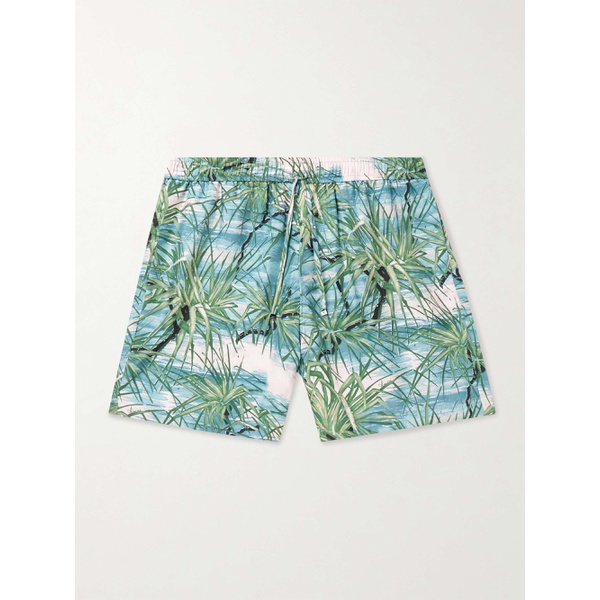  아미리 AMIRI Straight-Leg Floral-Print Silk-Twill Drawstring Shorts 30629810020318060