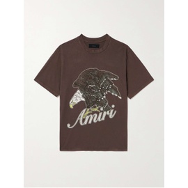 아미리 AMIRI Eagle Glittered Logo-Print Cotton-Jersey T-shirt 1647597323682766
