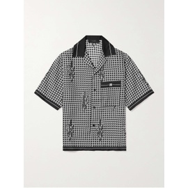 아미리 AMIRI Camp-Collar Logo-Print Silk-Twill Shirt 1647597323692211