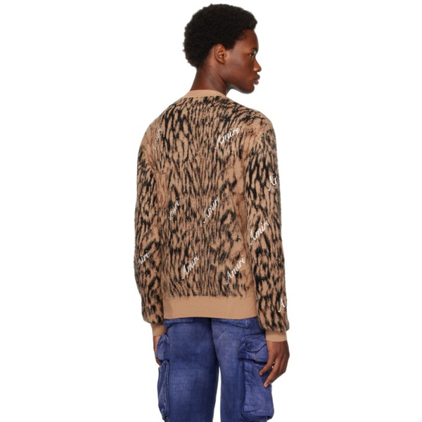  아미리 AMIRI Brown Cheetah Sweater 232886M201001