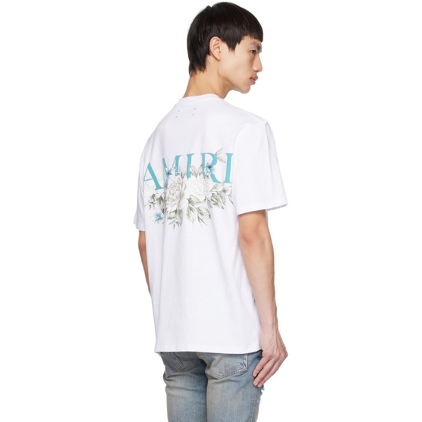 아미리 AMIRI White Floral T-Shirt 232886M213021