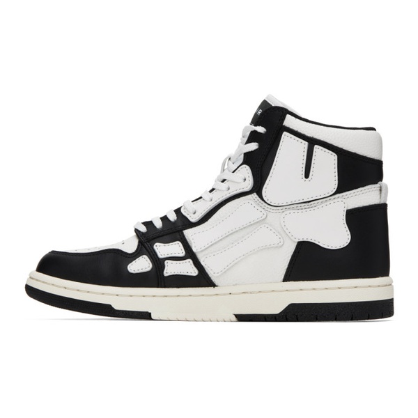  아미리 AMIRI Black & White Skel Top Hi Sneakers 232886M236003