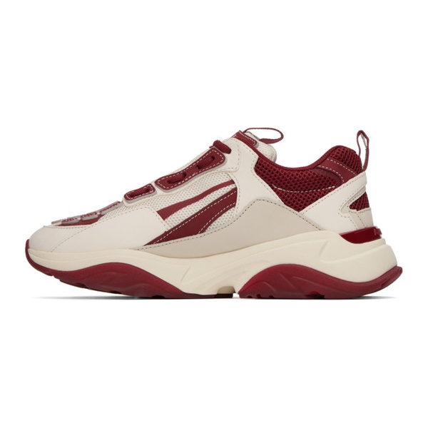  아미리 AMIRI Red & White Bone Runner Low-Top Sneakers 231886M237010