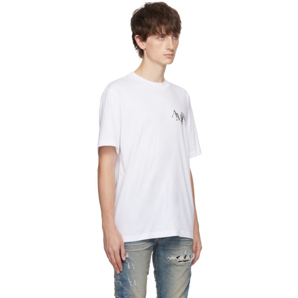  아미리 AMIRI White Printed T-Shirt 232886M213043