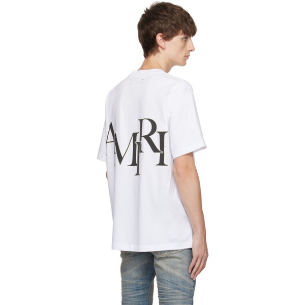  아미리 AMIRI White Printed T-Shirt 232886M213043