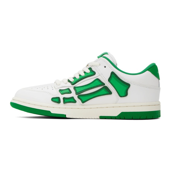  아미리 AMIRI White & Green Skel Top Low Sneakers 241886M237015