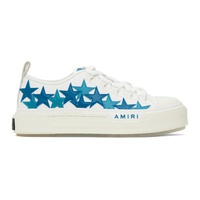 아미리 AMIRI White & Blue Stars Court Low Sneakers 241886M237023