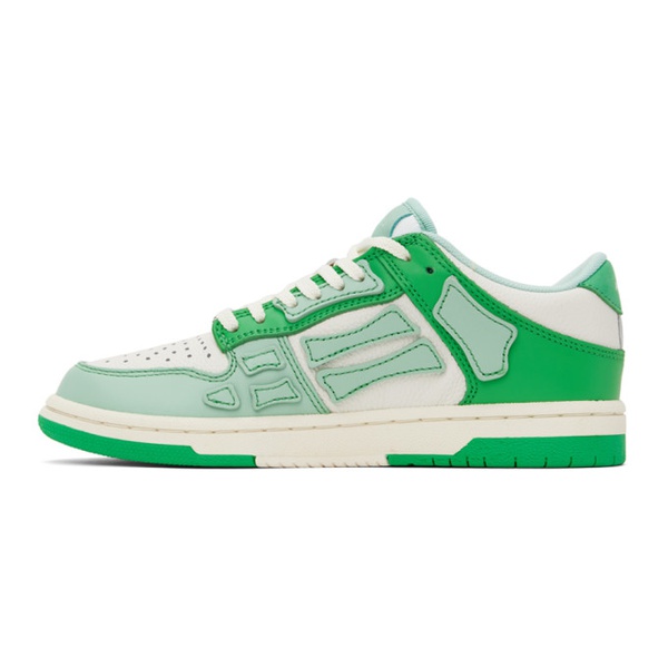  아미리 AMIRI Green & 오프화이트 Off-White Skel-Top Sneakers 241886F128015