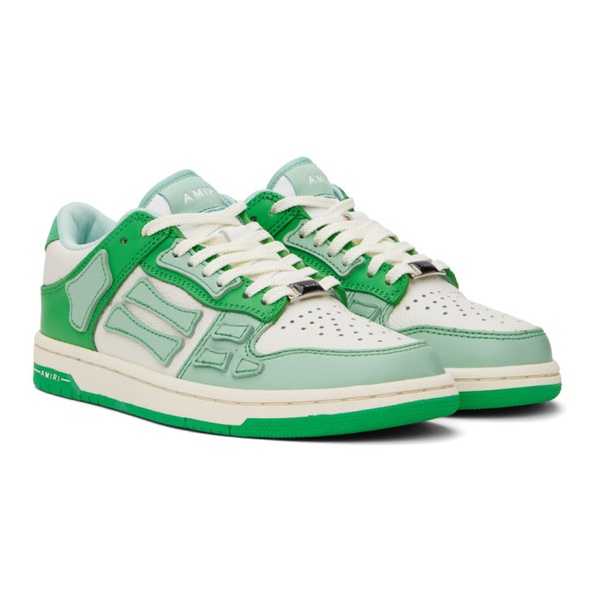  아미리 AMIRI Green & 오프화이트 Off-White Skel-Top Sneakers 241886F128015