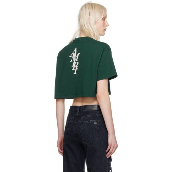  아미리 AMIRI Green Stack T-Shirt 241886F110012