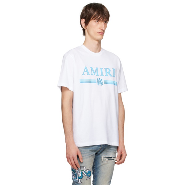  아미리 AMIRI White Bar T-Shirt 241886M213030