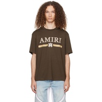 아미리 AMIRI Brown MA Bar T-Shirt 241886M213032