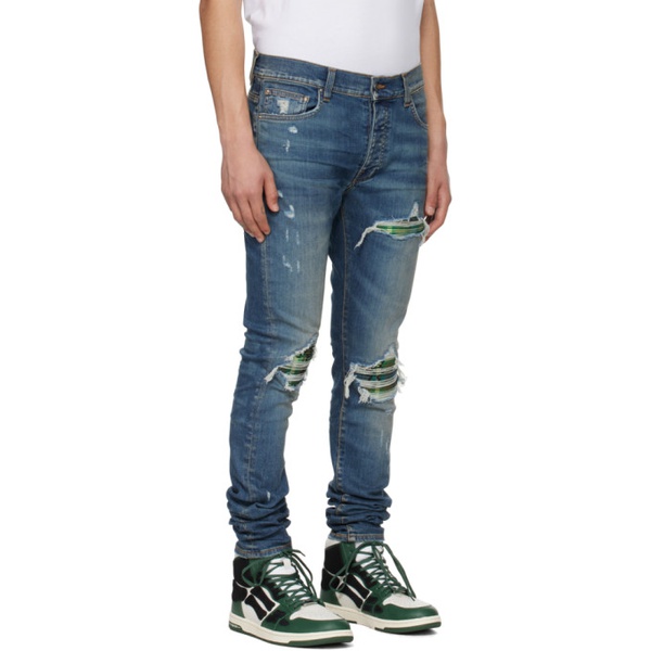  아미리 AMIRI Blue Distressed Jeans 241886M186022