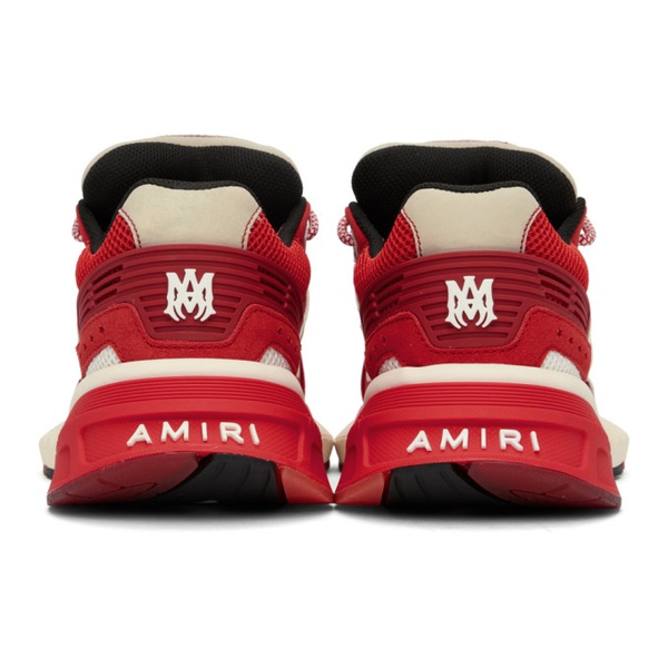  아미리 AMIRI Red & 오프화이트 Off-White MA Runner Sneakers 241886M237003