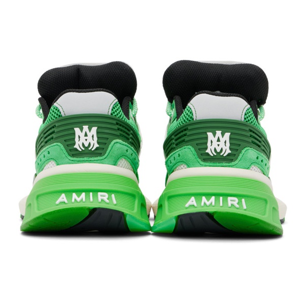  아미리 AMIRI Green & 오프화이트 Off-White MA Runner Sneakers 241886F128023