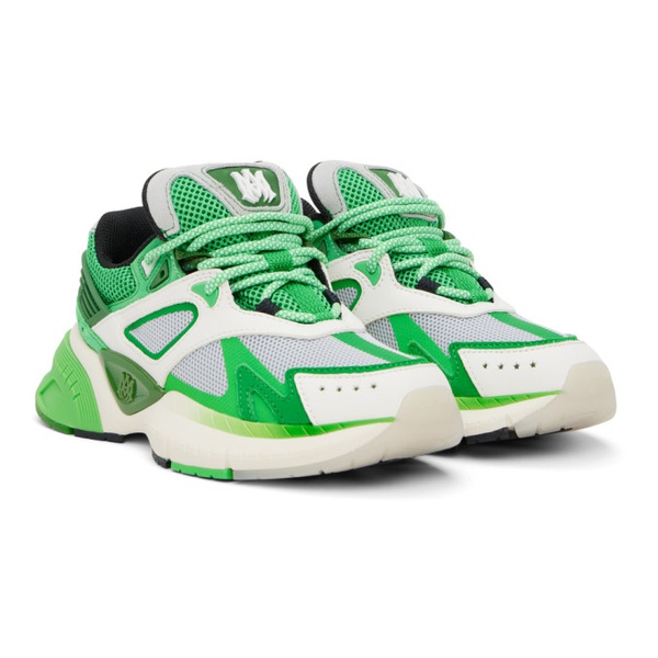  아미리 AMIRI Green & 오프화이트 Off-White MA Runner Sneakers 241886F128023