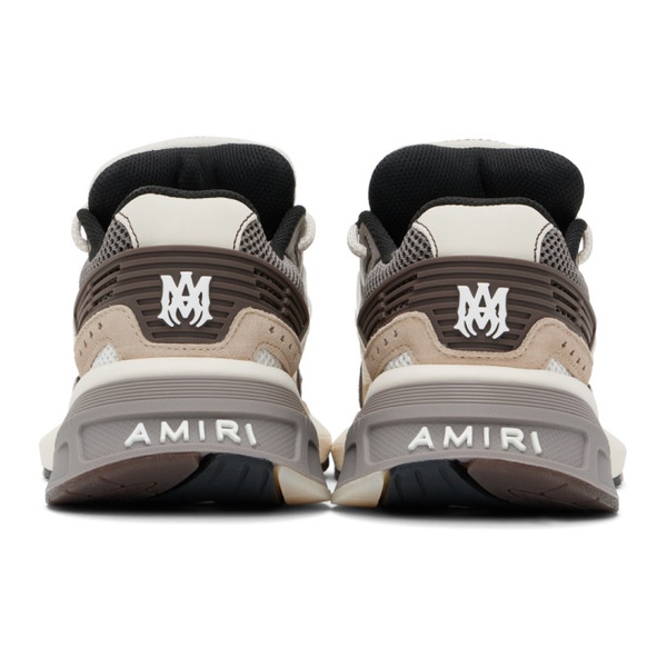  아미리 AMIRI Brown & 오프화이트 Off-White MA Runner Sneakers 241886F128024