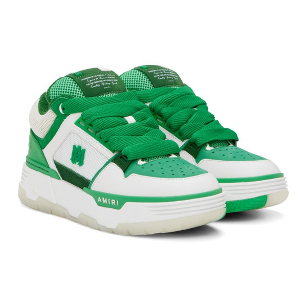  아미리 AMIRI White & Green MA-1 Sneakers 241886M237009