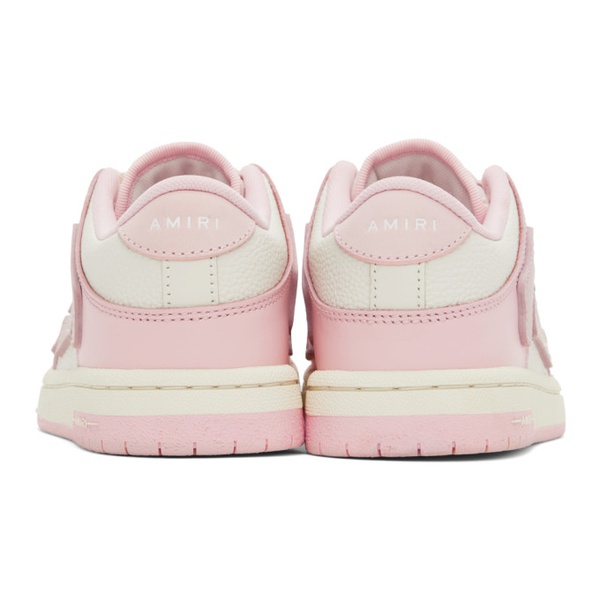  아미리 AMIRI Pink & White Skel Top Low Sneakers 241886F128014