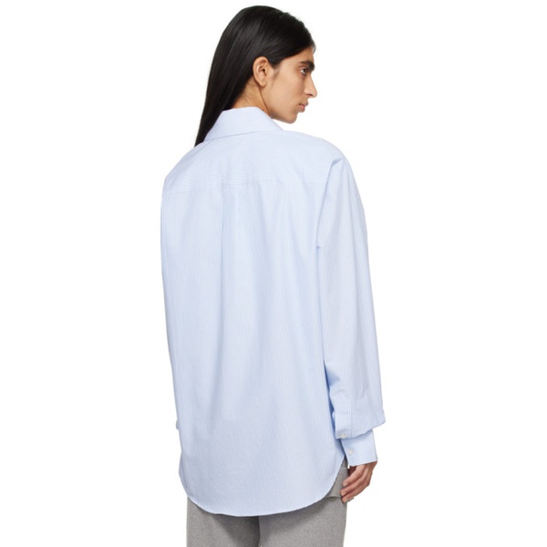  아미리 AMIRI Blue Pinstripe Shirt 241886F109000