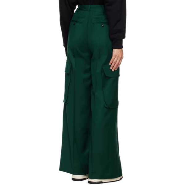  아미리 AMIRI Green Pleated Trousers 241886F087001