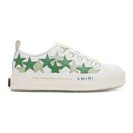 아미리 AMIRI White & Green Stars Court Low Sneakers 241886M237054