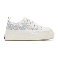 아미리 AMIRI White & Blue Platform Stars Court Low Sneakers 241886F128030