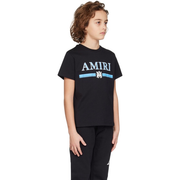  아미리 AMIRI Kids Black MA Bar T-Shirt 241886M703001