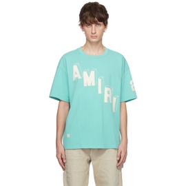 아미리 AMIRI Blue Hockey Skater T-Shirt 232886M213032
