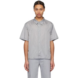 아모멘토 AMOMENTO Gray Spread Collar Shirt 241436M192005