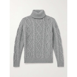 ANDERSON & SHEPPARD Aran Cable-Knit Wool and Cashmere-Blend Rollneck Sweater 1647597322899158
