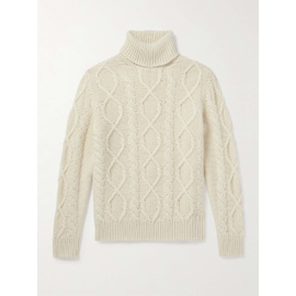 ANDERSON & SHEPPARD Aran Cable-Knit Wool and Cashmere-Blend Rollneck Sweater 1647597322899179