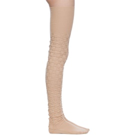 ANDREJ GRONAU SSENSE Exclusive Beige Over-The-Knee Socks 232112F076004