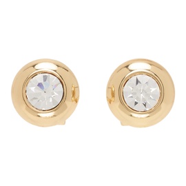 AREA Gold Crystal Dome Stud Earrings 241372F022008