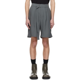 ATTACHMENT Gray Belted Shorts 241705M193000