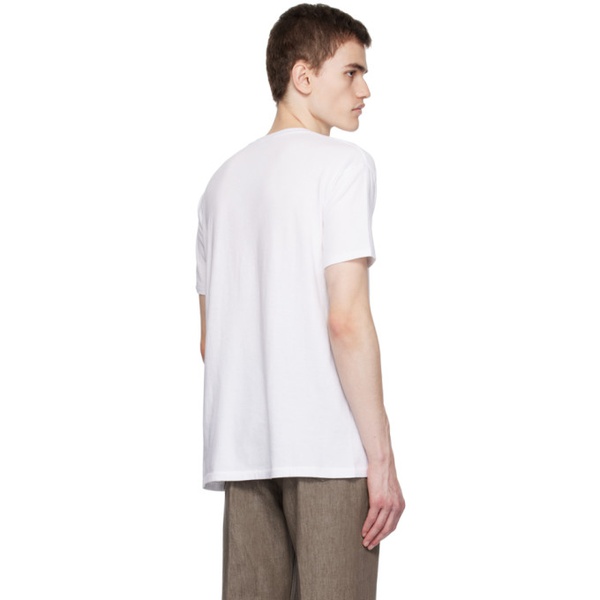  오라리 AURALEE White Seamless T-Shirt 232484M213005