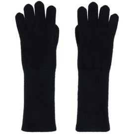 오라리 AURALEE Black Baby Cashmere Knit Long Gloves 241484M135000