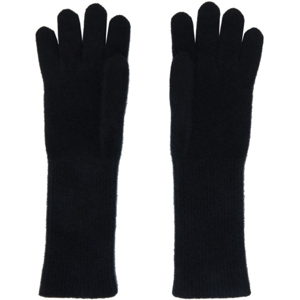  오라리 AURALEE Black Baby Cashmere Knit Long Gloves 241484M135000