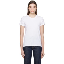 오라리 AURALEE White Seamless T-Shirt 242484F110005