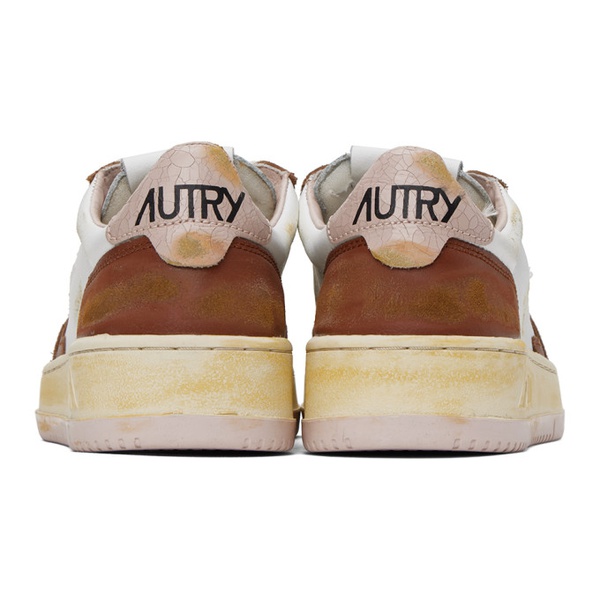  AUTRY White & Brown Super Vintage Sneakers 231954M237017