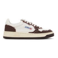 AUTRY White & Brown Medalist Low Sneakers 231954M237015