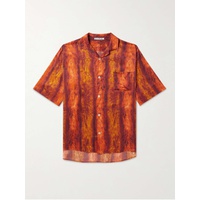 아크네 스튜디오 ACNE STUDIOS Camp Collar Printed Satin Shirt 43769801097671204