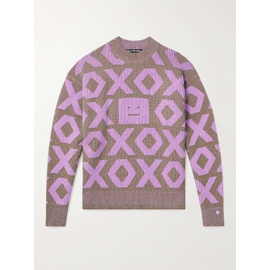 아크네 스튜디오 ACNE STUDIOS Kozu Wool and Cotton-Blend Jacquard Sweater 1647597314868508